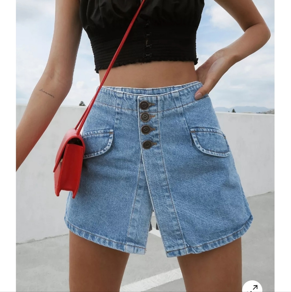 BDG Denim High-Rise Skort